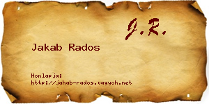 Jakab Rados névjegykártya